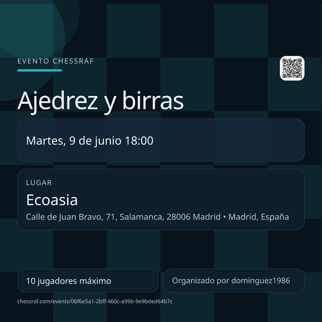 Event image for Ajedrez y birras